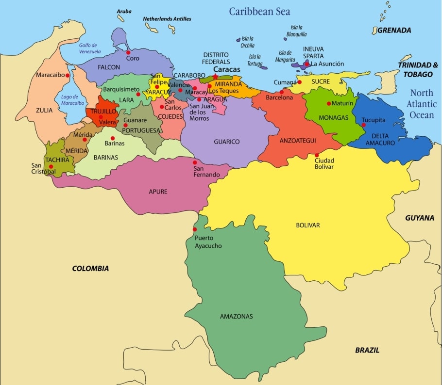 mapa venezuela